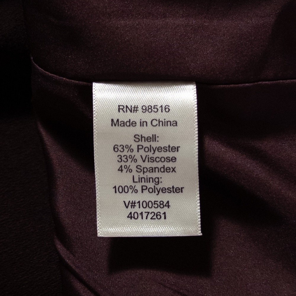Coldwater Creek Blazer Womens 16 Red Burgundy Cascade Jacket Open Front Stretch - Picture 8 of 8